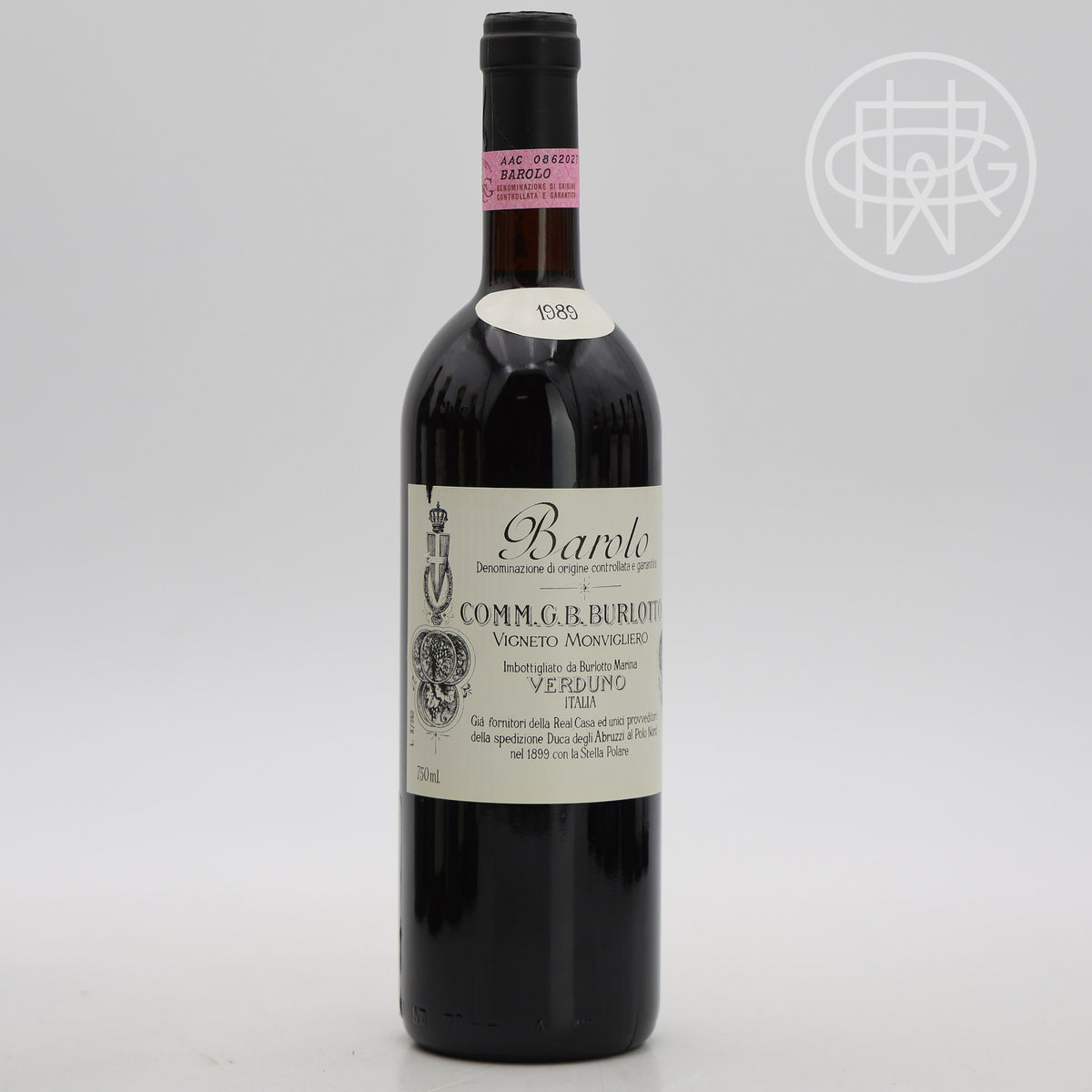 Nicked Burlotto Barolo Monvigliero 1989 750mL (Slightly Nicked Label) – GRW ...