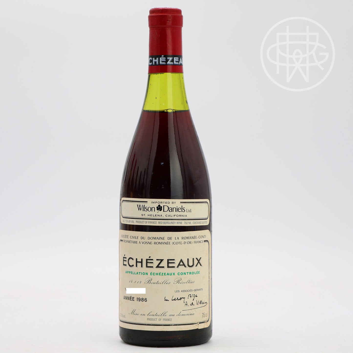 DRC Echezeaux  1986 750mL (3cm, Slightly Corroded Capsule)