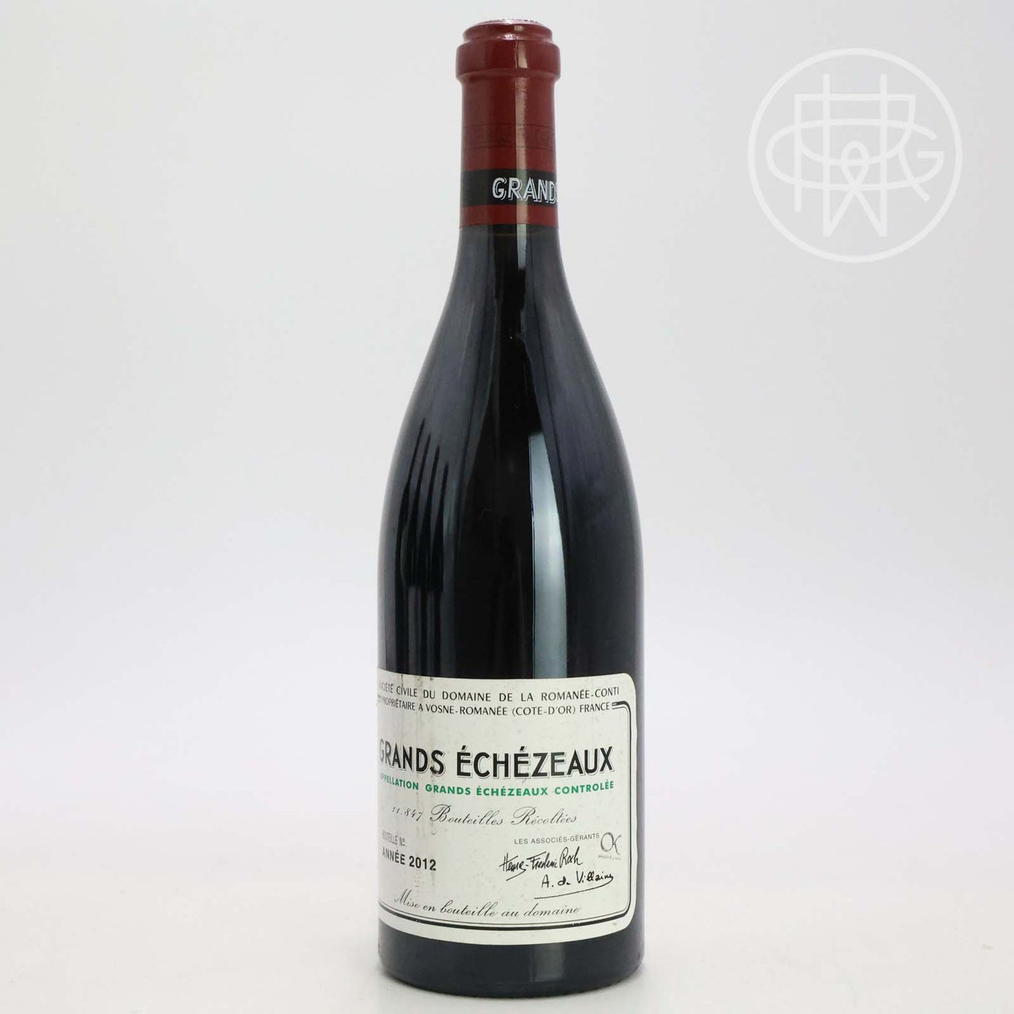 DRC Grands Echezeaux 2012 750mL [Embossed Operakallaren Collection] (Slightly Soiled Label)