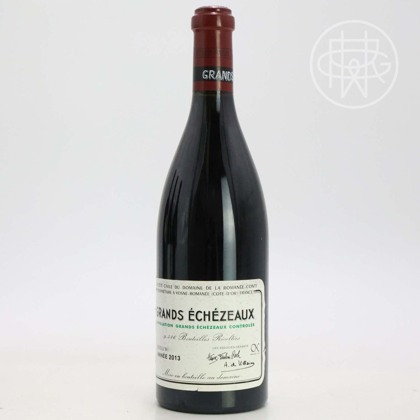 DRC Grands Echezeaux 2013 750mL [Embossed Operakallaren Collection] (Slightly Soiled/Nicked Label)