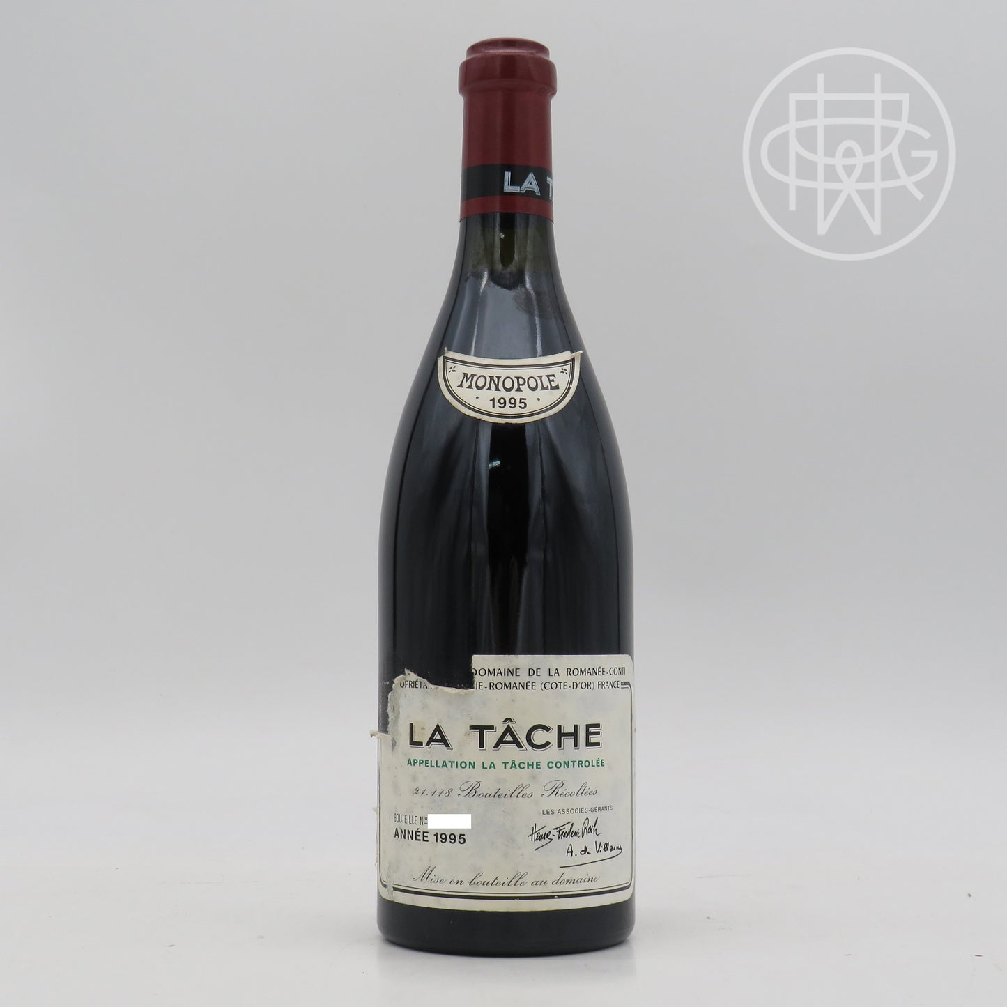 DRC La Tache 1995 750mL [Torn Label]