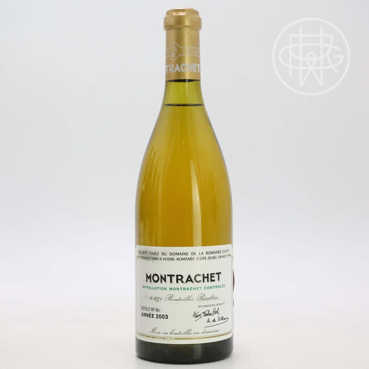 DRC Montrachet 2003 750mL (Slightly Scuffed Label)