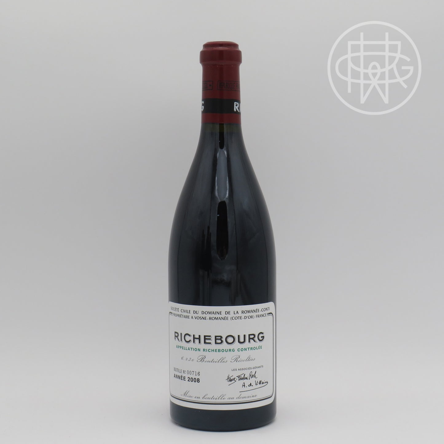 DRC Richebourg 2008 750mL (Scuffed Label)