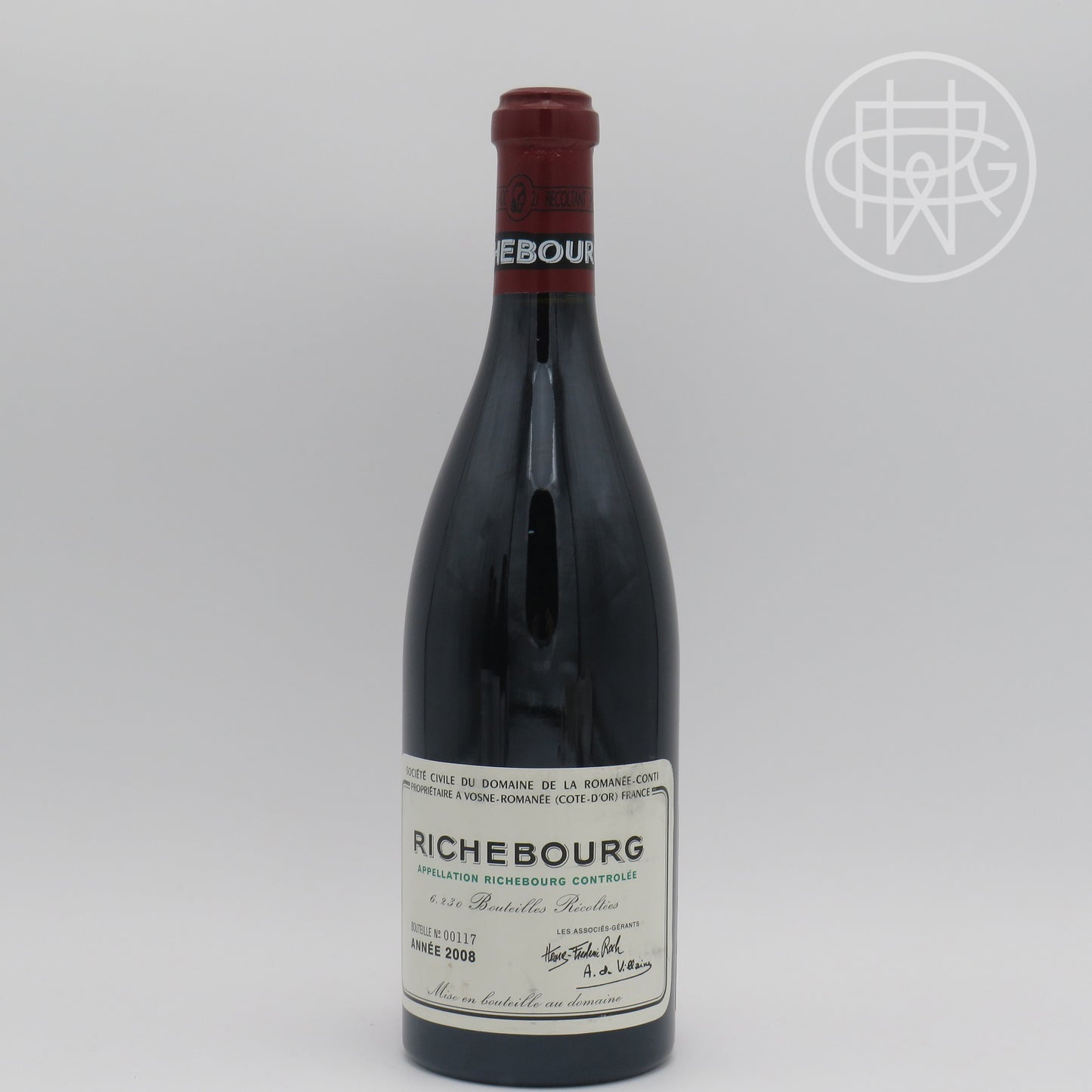 DRC Richebourg 2008 750mL (Soiled Label)