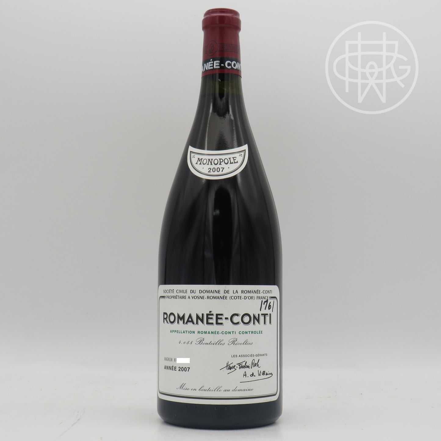 DRC Romanee Conti 2007 1.5L [Montreal Importer Personal Collection]
