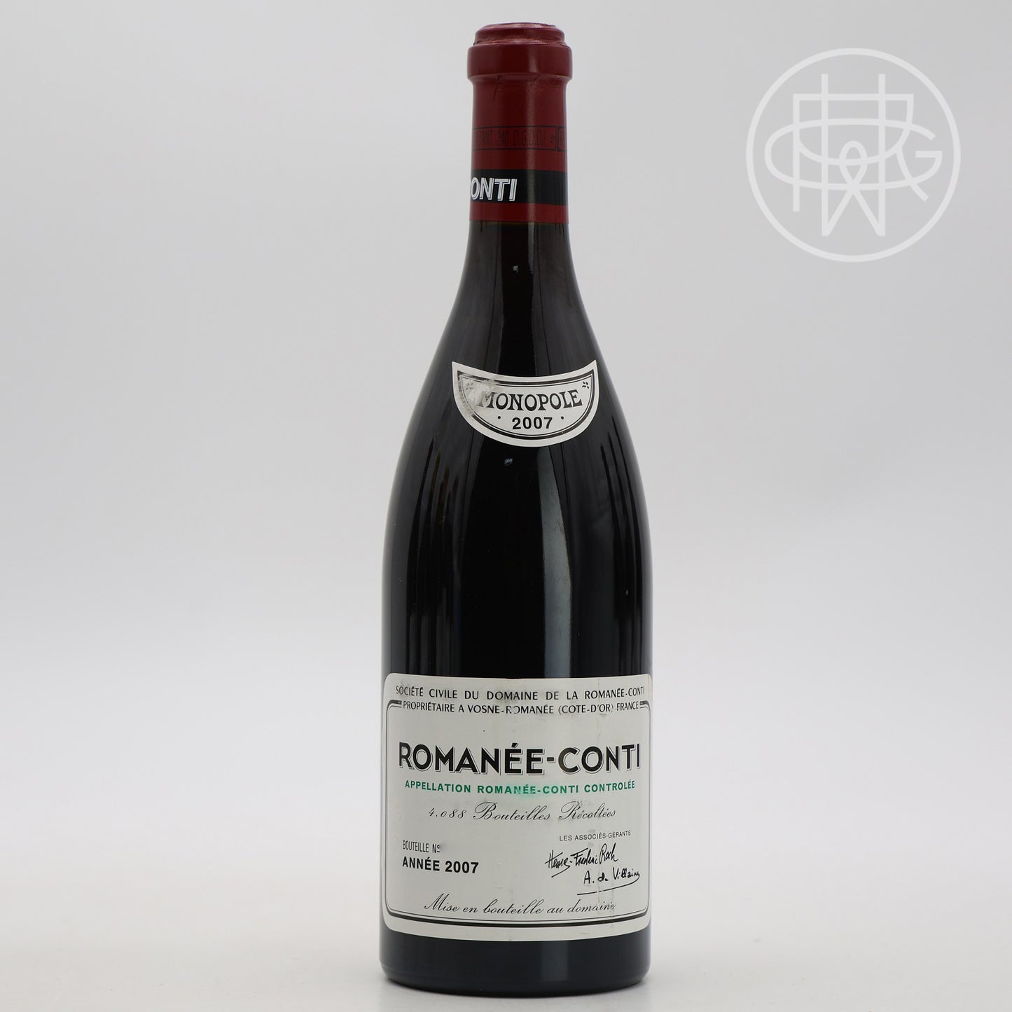 DRC Romanee Conti 2007 750mL (Slightly Scuffed Label)