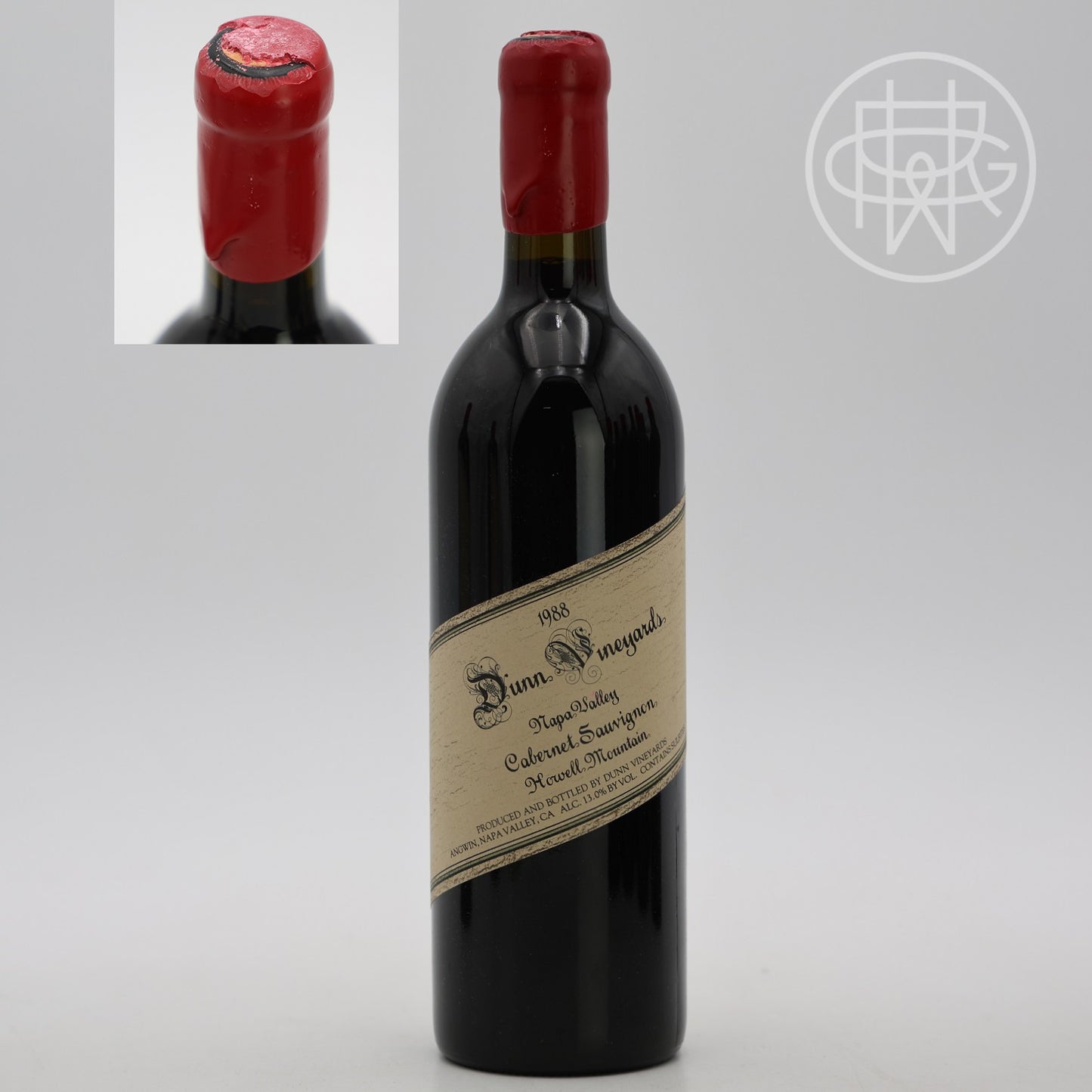 Dunn Howell Mountain 1988 750mL [Chipped Wax Capsule]