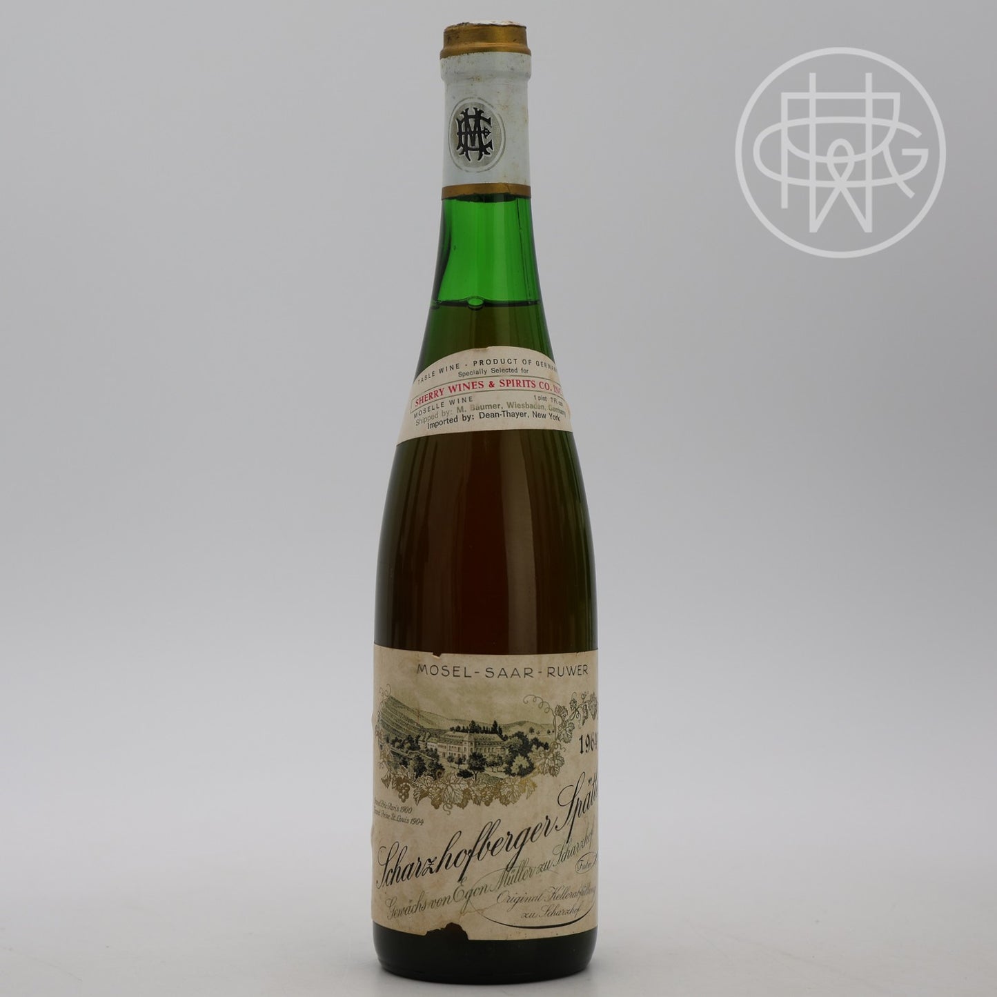 Egon Muller Scharzhofberger Riesling Spatlese 1964 750mL [Corroded Capsule]