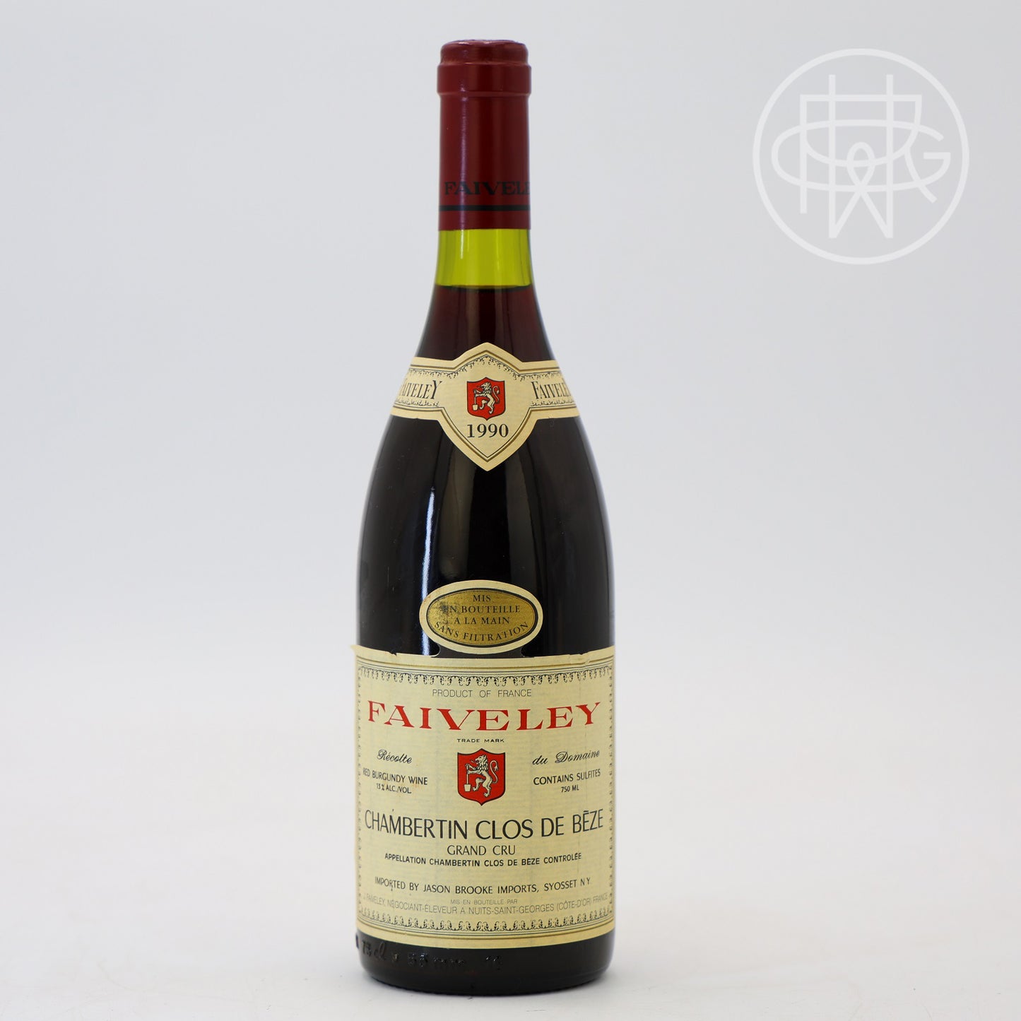 Faiveley Chambertin Clos de Beze 1990 750mL