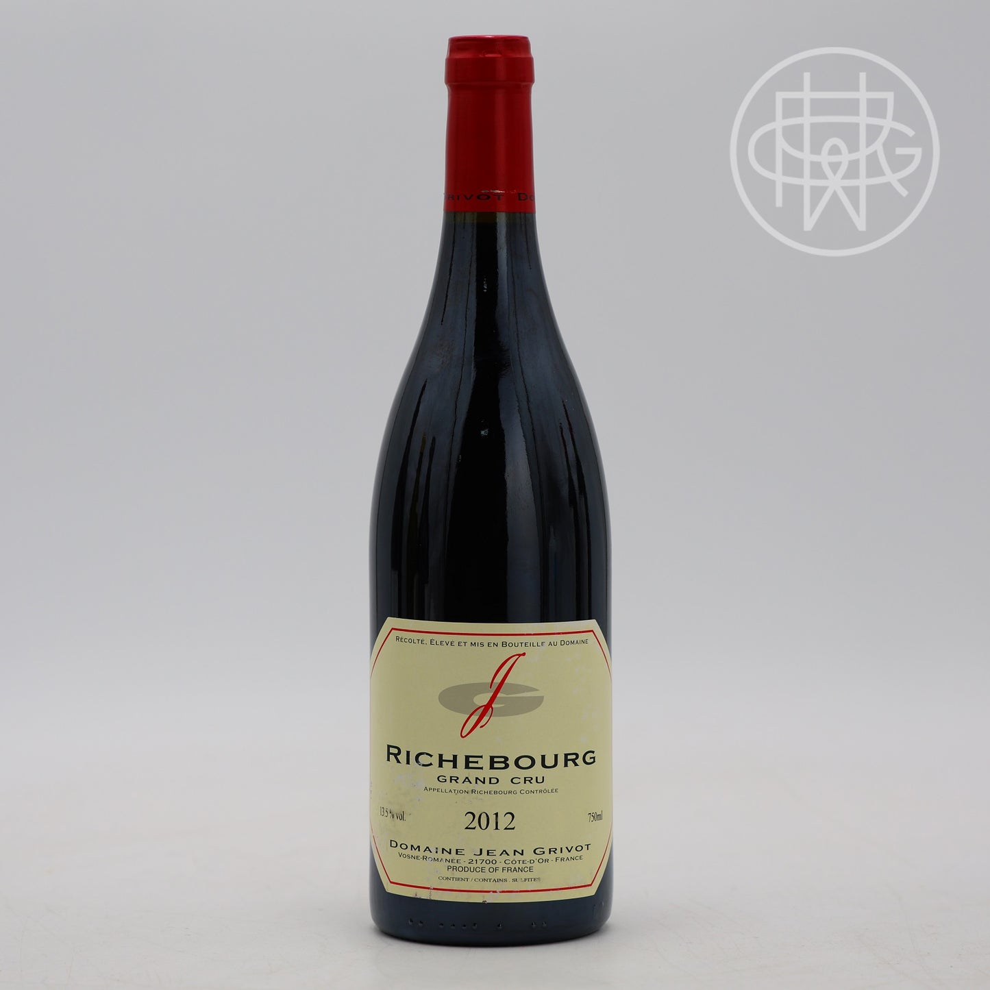 Jean Grivot Richebourg 2012 750mL (Slightly Scuffed Label)