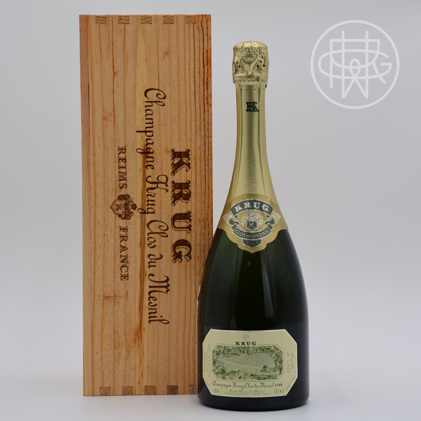 Krug Clos de Mesnil 1988 750mL [Original Wood Case]