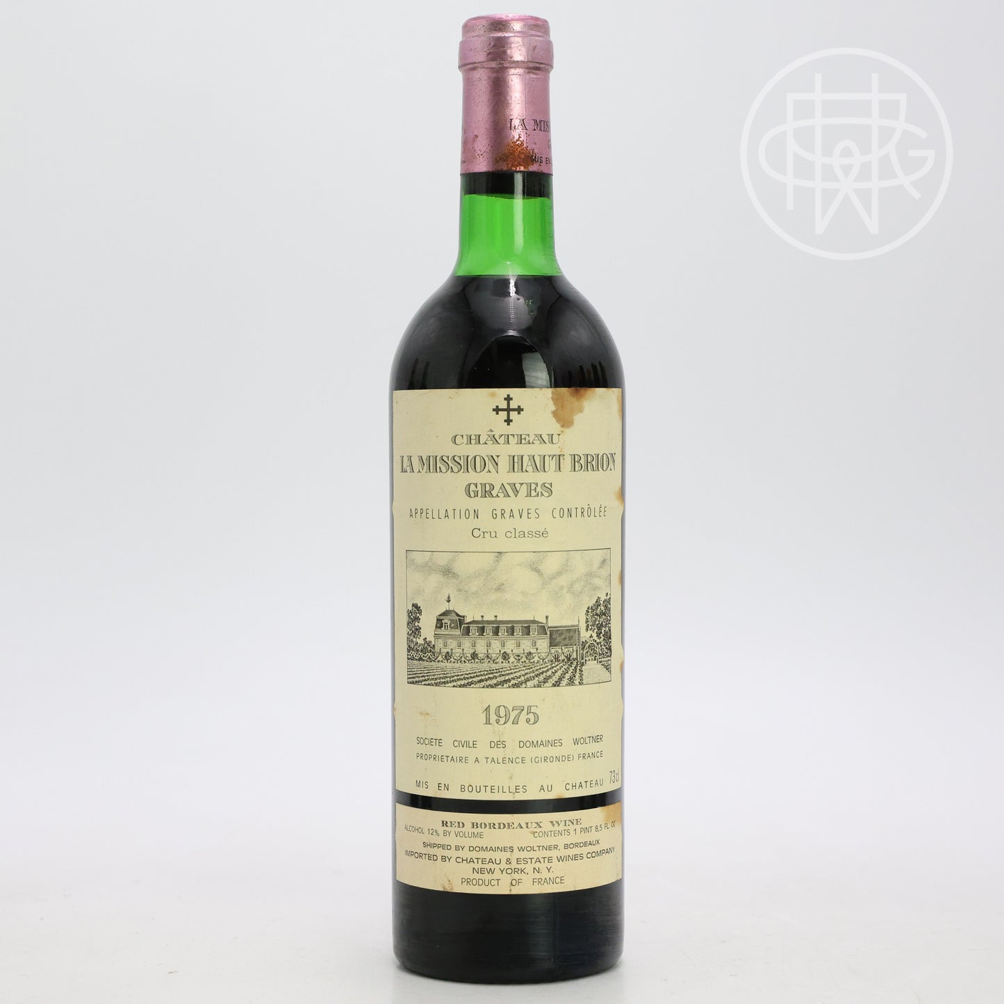 La Mission Haut Brion 1975 750mL (Slightly Stained Label)