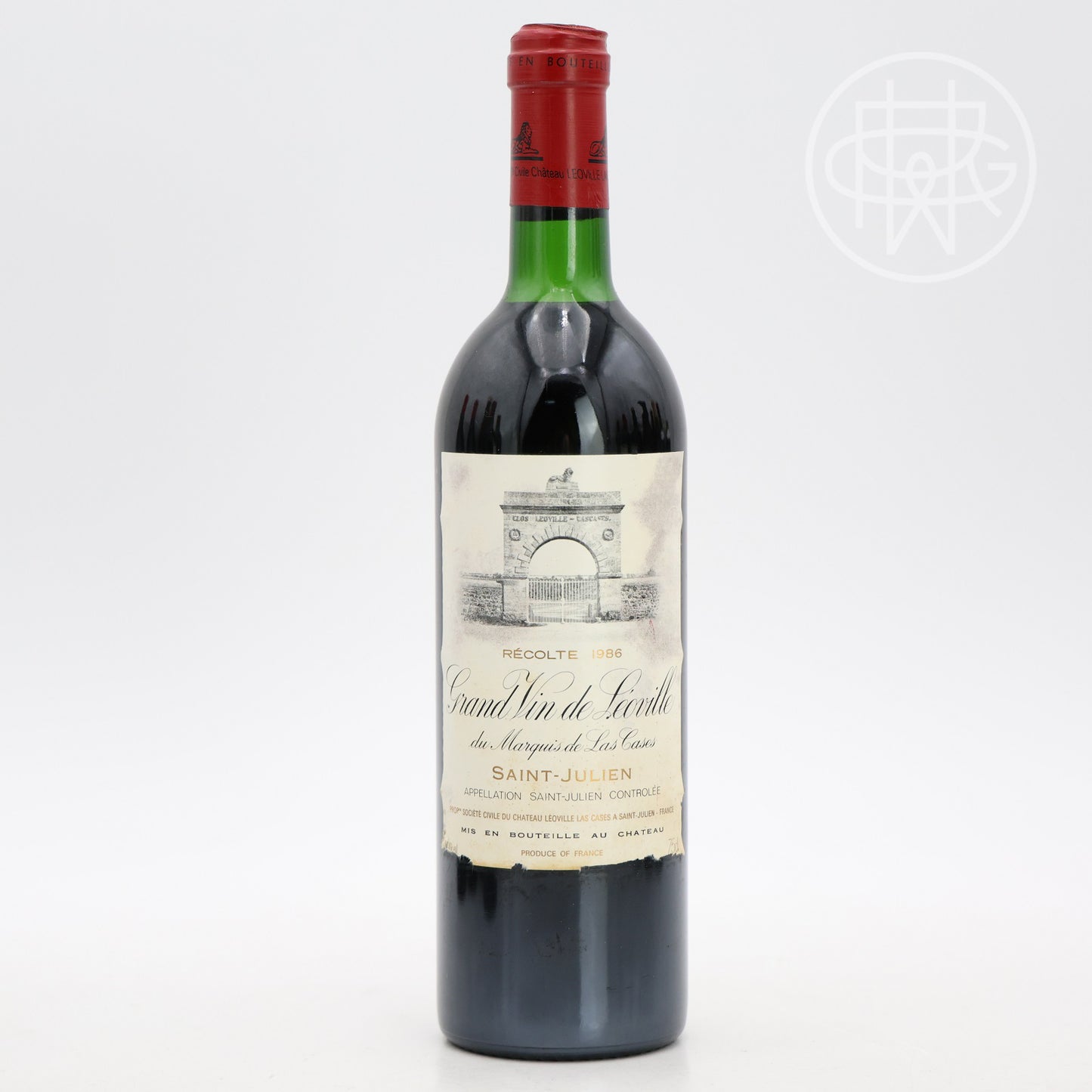 Leoville Las Cases 1986 750mL (Top Shoulder, Slightly Soiled Label)