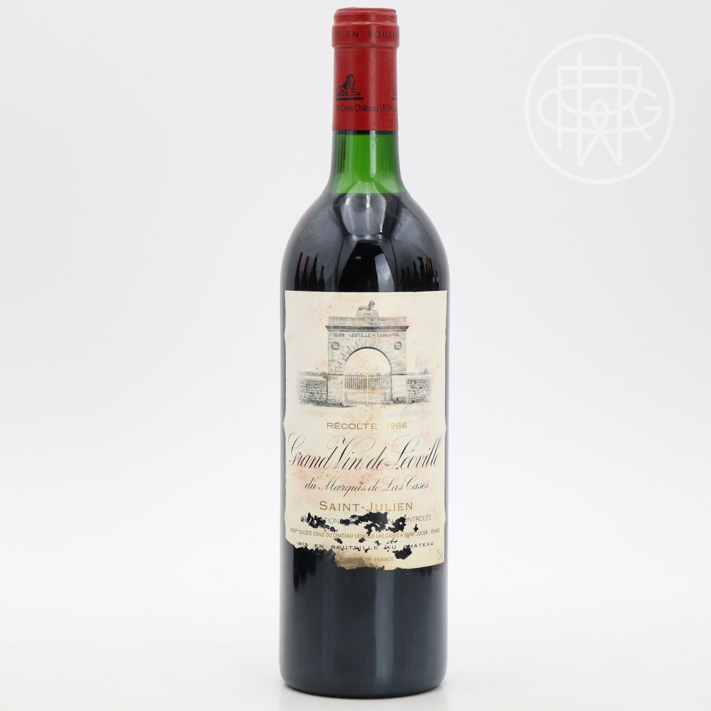 Leoville Las Cases 1986 750mL (Top Shoulder, Soiled/ Torn Label)