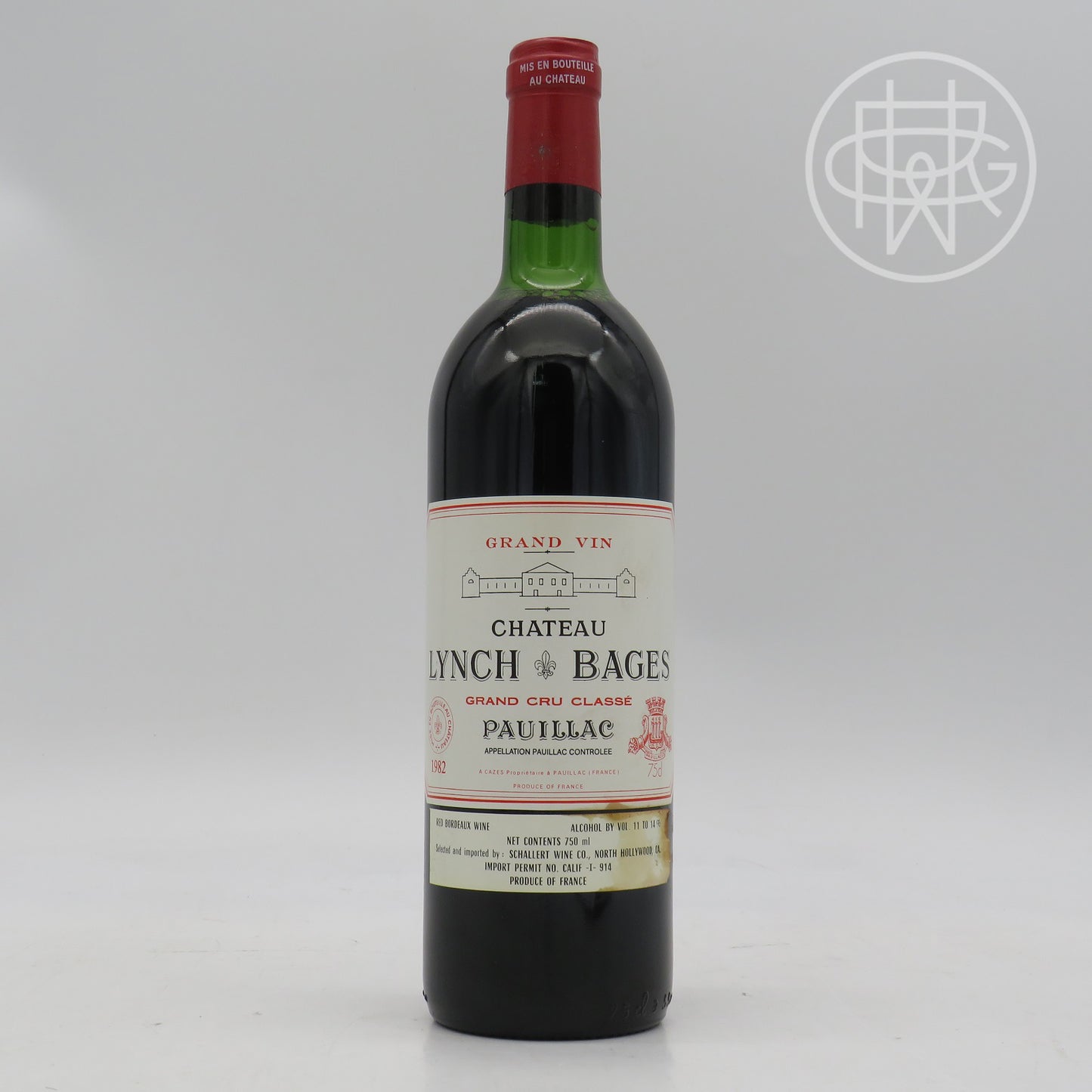 Lynch Bages 1982 750mL (Top Shoulder, Slightly Soiled Label)