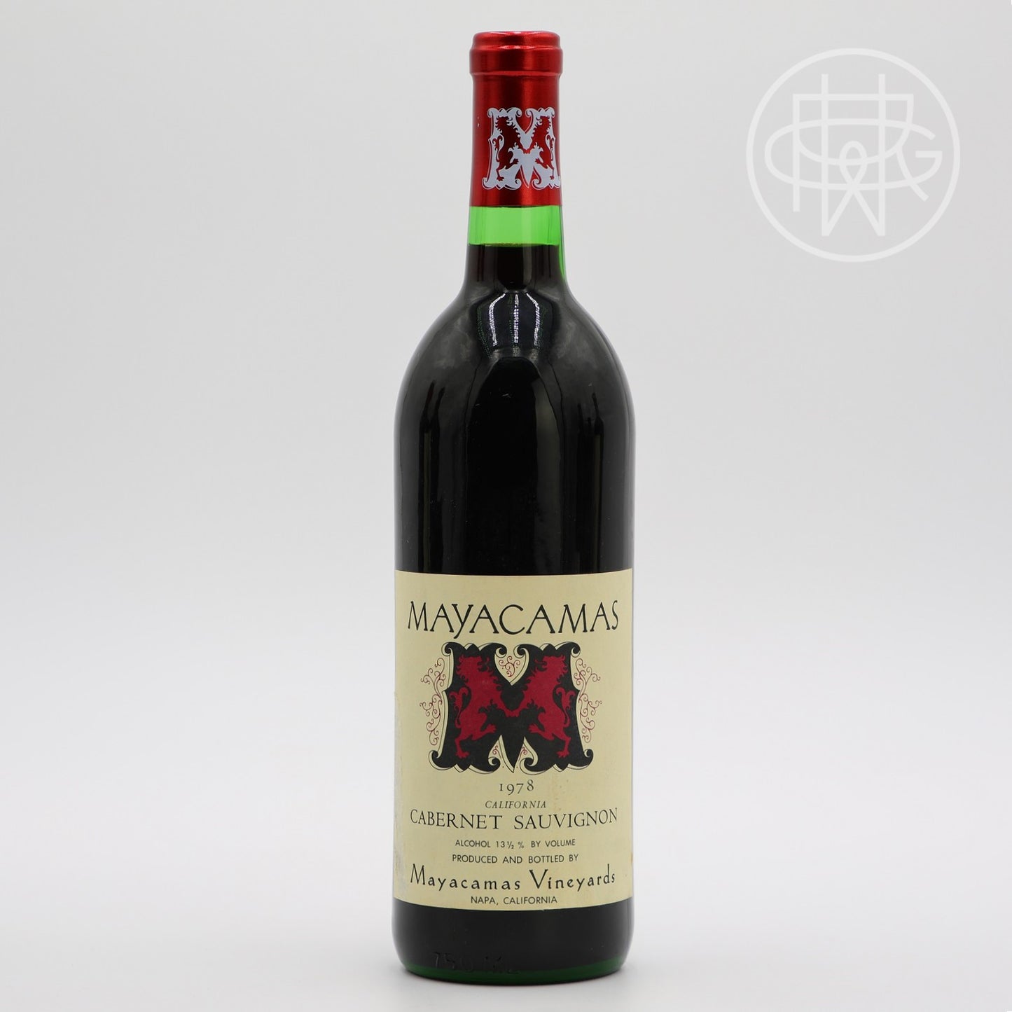 Mayacamas Cabernet Sauvignon 1978 750mL (Slightly Scuffed Label)