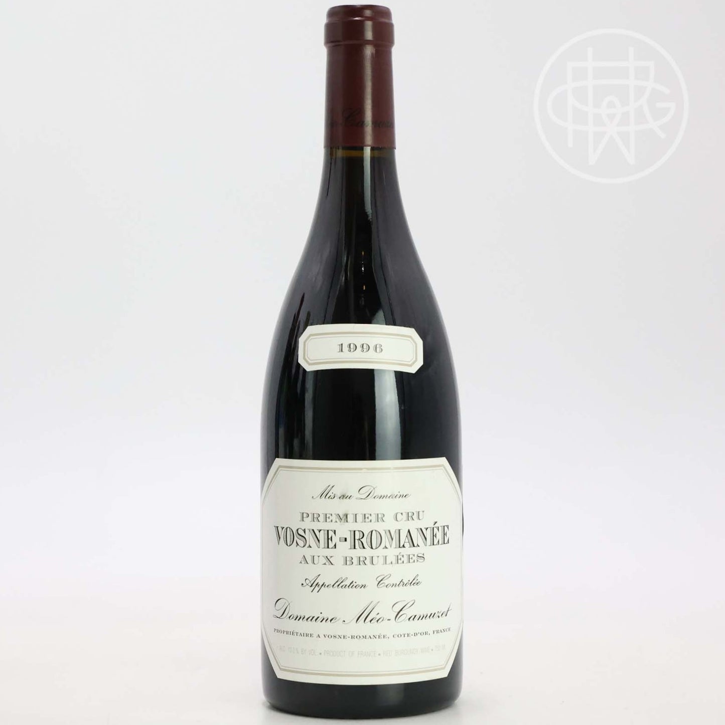 Meo Camuzet Vosne Romanee aux Brulees 1996 750mL (Nicked Vintage Tag)