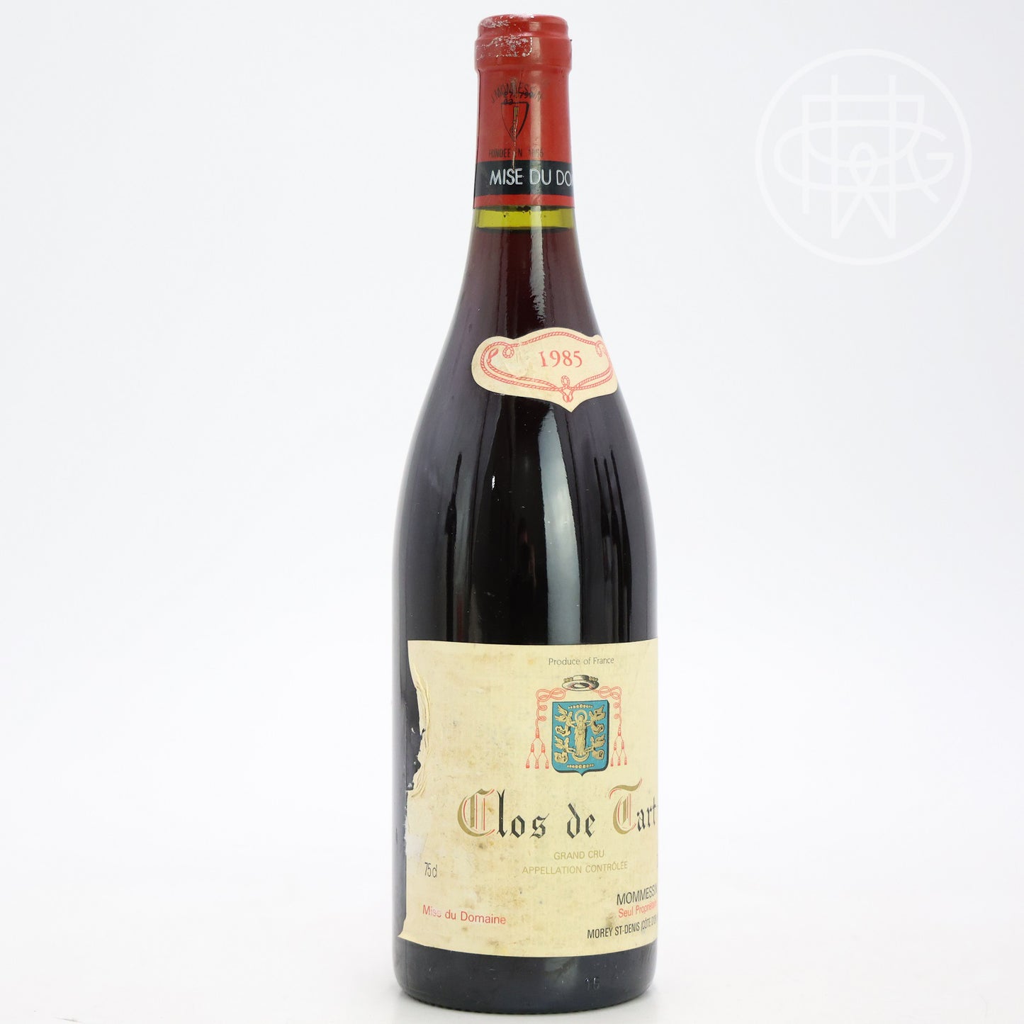 Mommessin Clos de Tart 1985 750mL [Soiled, Torn Label]