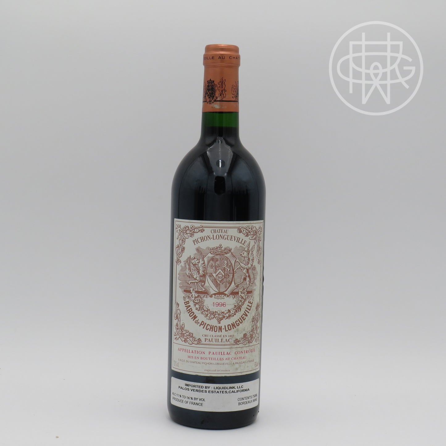 Pichon Baron 1996 750mL (Slightly Soiled Label)