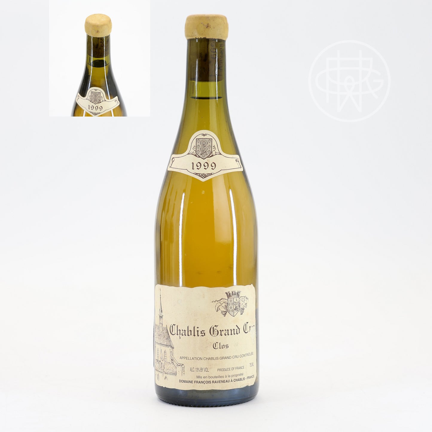 Raveneau Chablis Les Clos 1999 750mL [Chipped Wax Capsule, Bin Soiled Label]