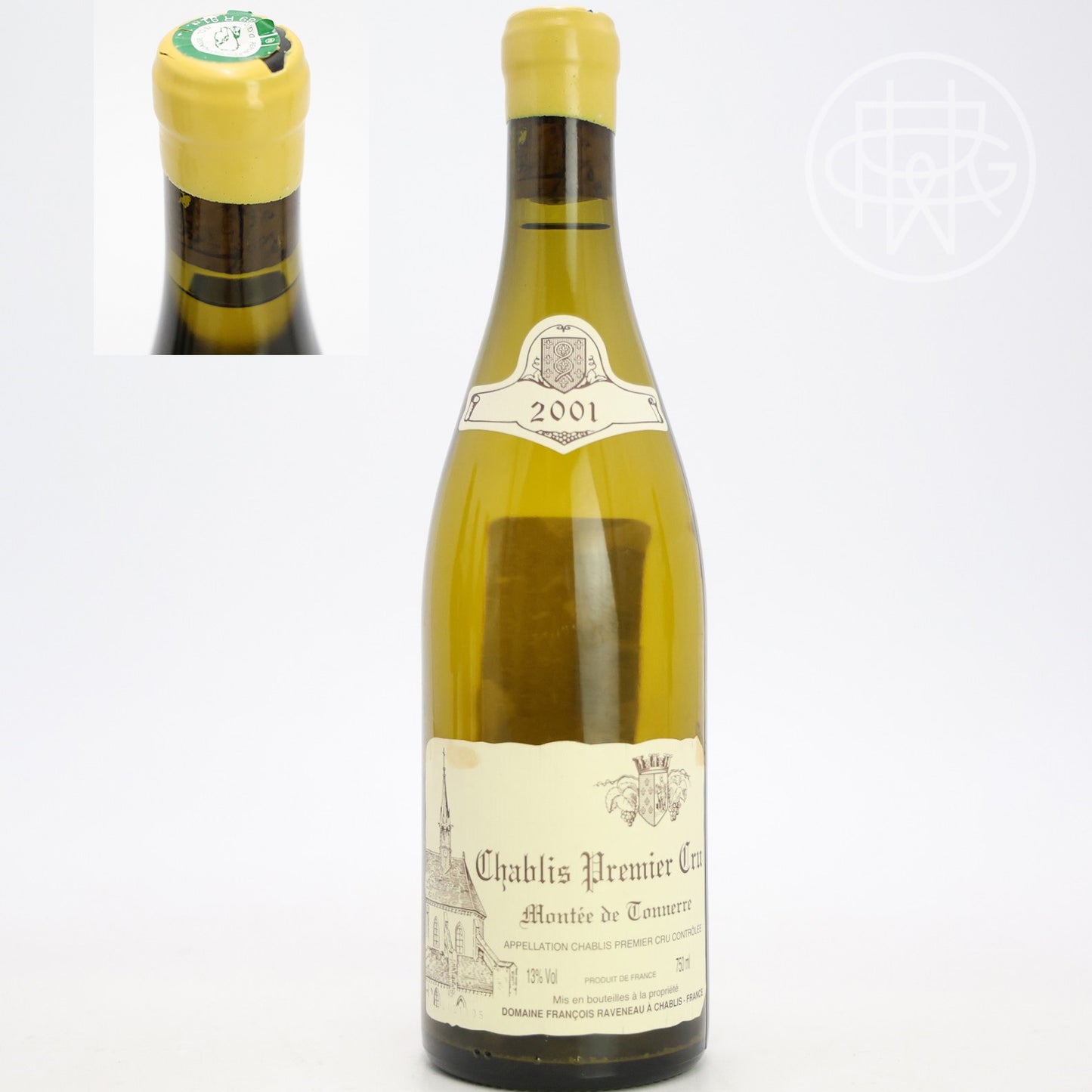 Raveneau Chablis Montee de Tonnere 2001 750mL (Slightly Soiled Label,Chipped Wax Capsule)
