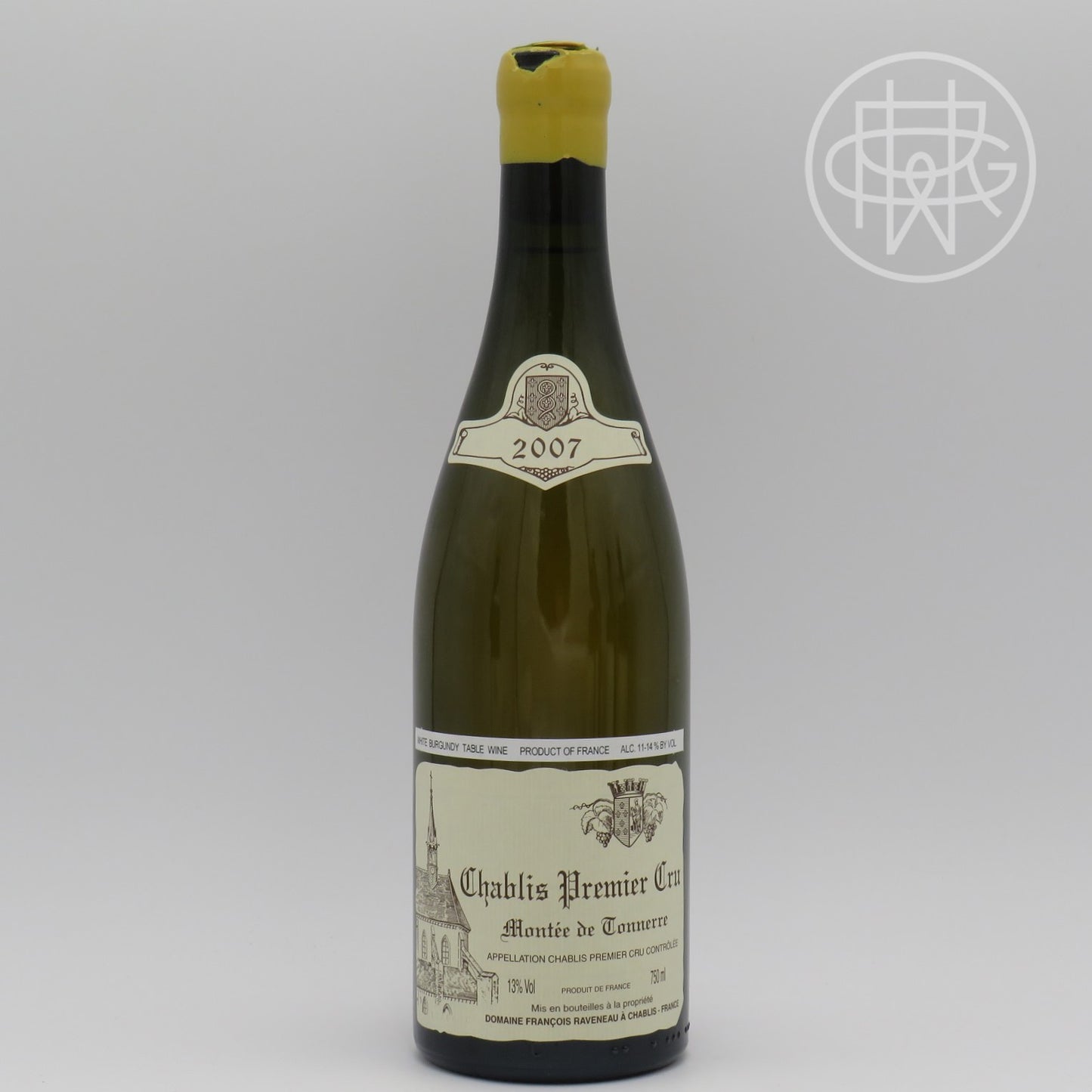Raveneau Chablis Montee de Tonnere 2007 750mL (Chipped Wax Capsule)