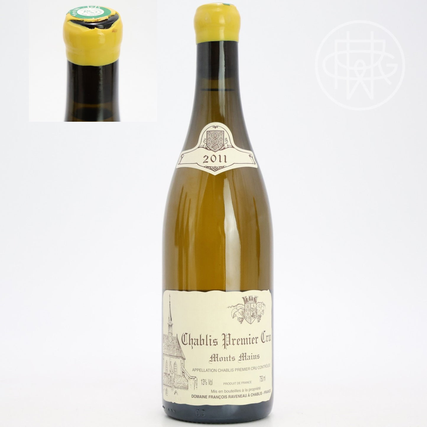 Raveneau Chablis Monts Mains 2011 750mL (Chipped Wax Capsule)