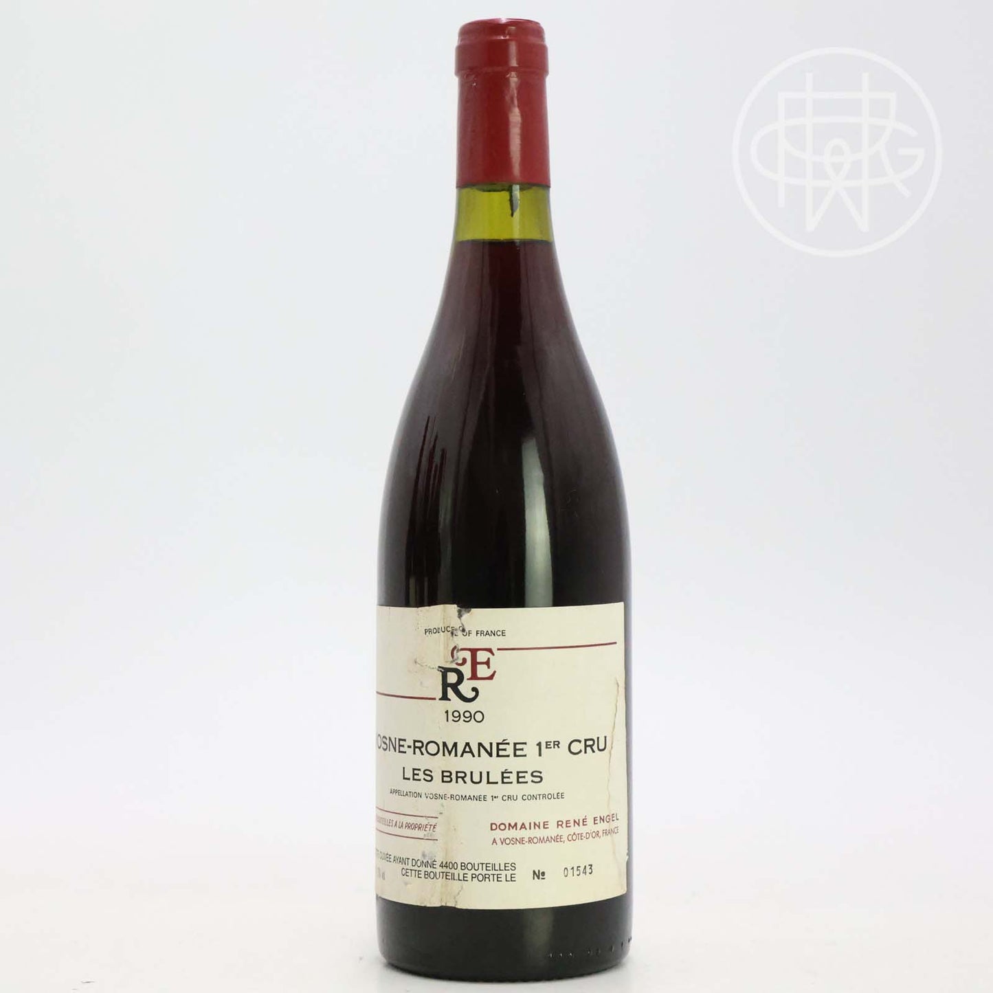 Rene Engel Vosne Romanee Les Brulees 1990 750mL (Scuffed Label)