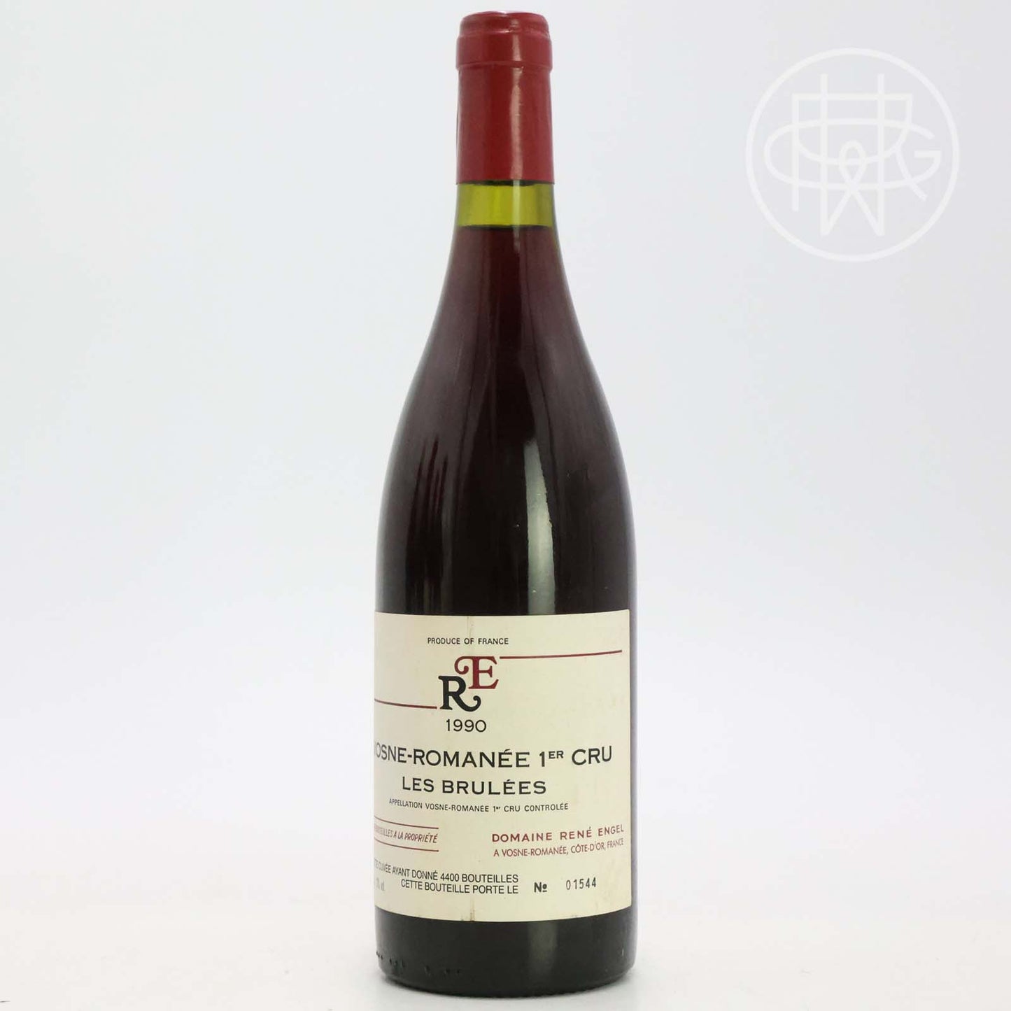 Rene Engel Vosne Romanee Les Brulees 1990 750mL (Slightly Scuffed Label)