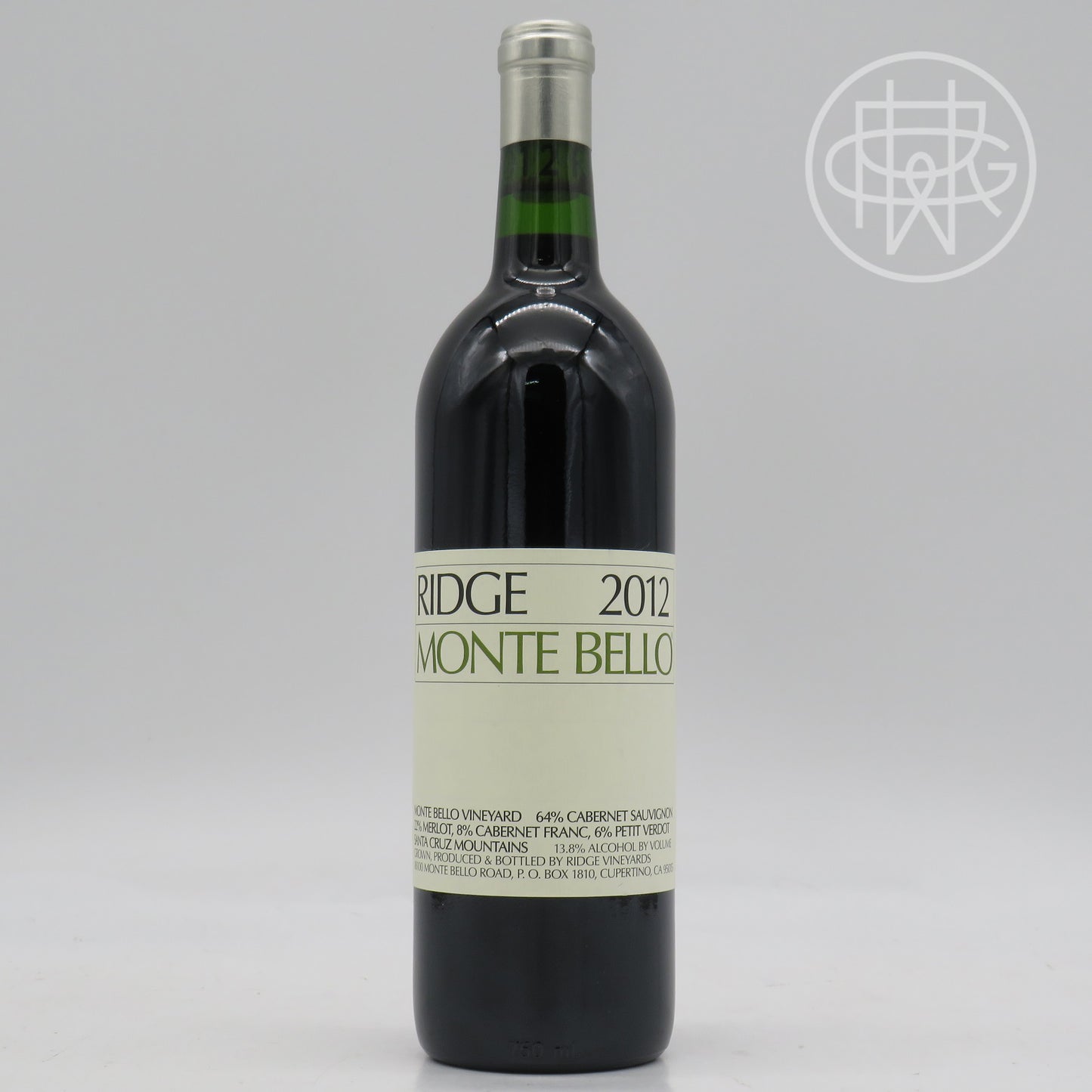 Ridge Monte Bello 2012 750mL