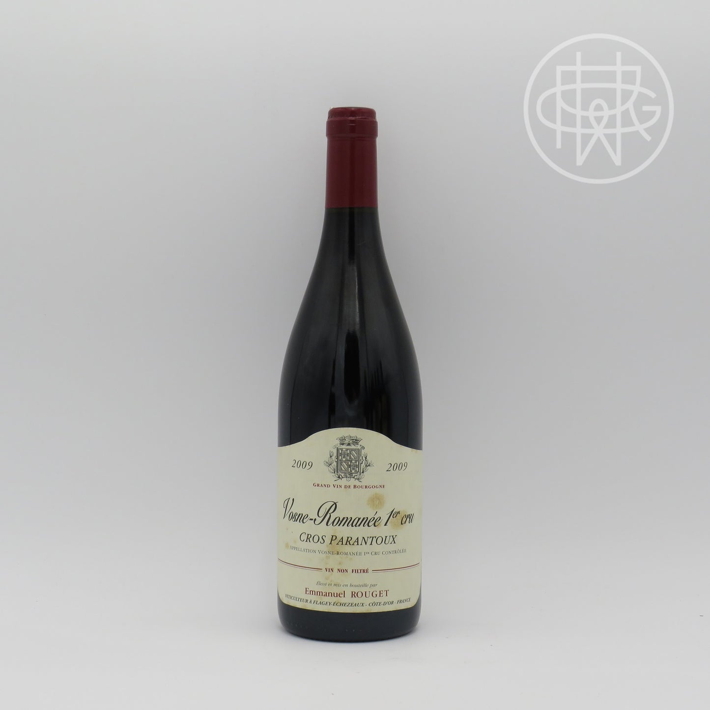 Rouget Vosne Romanee Cros Parantoux 2009 750mL (Slightly Soiled Label)